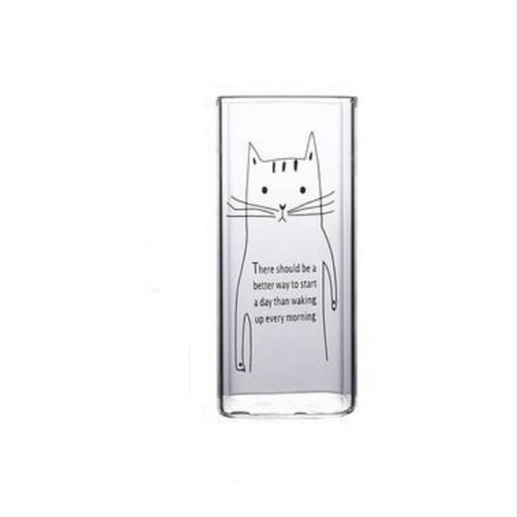 Vikakiooze under10, Cartoon Square Glass Single Layer Home Coffee Office Glass Juice Drink Cup C, Sizzling Savings