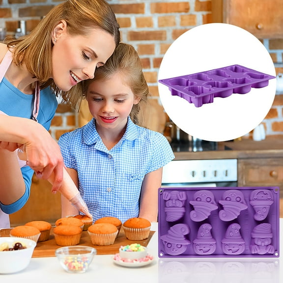 Vikakiooze under10, Silicone Pumpkin Silicone Mold 8 Cavity Kitchen Baking Tools, Sizzling Savings