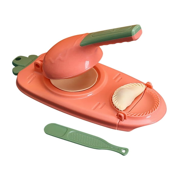 Vikakiooze Dumpling Maker PP 2-Cavity Ergonomic Manual Pasta & Dumpling Mold & Stamp