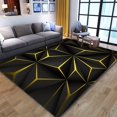 thumbnail image 1 of Vikama 3D Vision Geometric Crystal Velvet Carpet Home ration Living Room Coffee Table Bedroom Kitchen Porch Floor Mat, 1 of 5