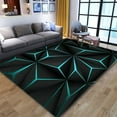 thumbnail image 1 of Vikama 3D Vision Geometric Crystal Velvet Carpet Home ration Living Room Coffee Table Bedroom Kitchen Porch Floor Mat, 1 of 5
