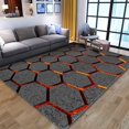 thumbnail image 1 of Vikama 3D Vision Geometric Crystal Velvet Carpet Home ration Living Room Coffee Table Bedroom Kitchen Porch Floor Mat, 1 of 5
