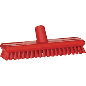 Vikan 11" Waterfed Deck Scrub- Extra Stiff - Red (1 Unit)