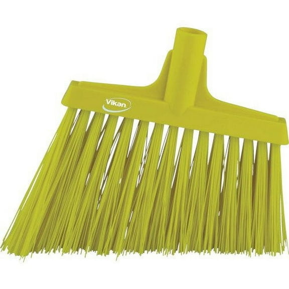 Vikan 29146 Heavy Duty Sweep Floor Broom Head, PET Bristle, Polypropylene Block, 11", Yellow