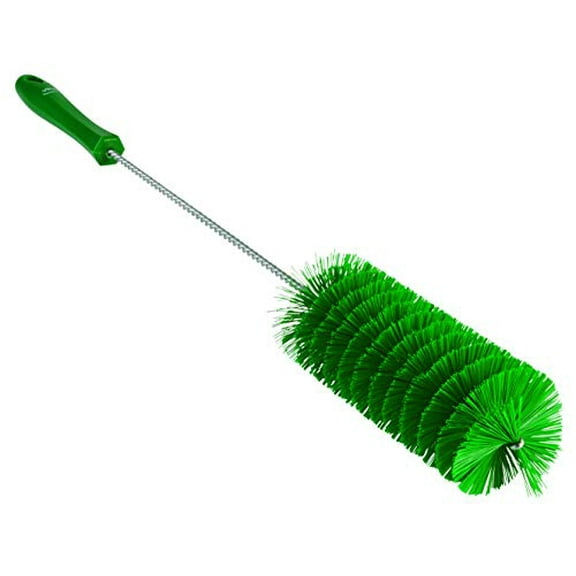 Vikan 53702 Soft Tube Brush, Polyester, 2-25/64" x 20" OAL, Green