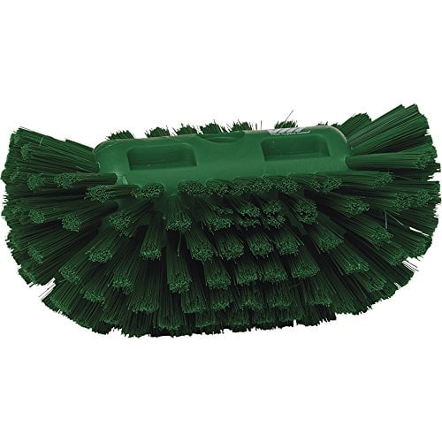 Vikan 70392 Polypropylene Bristle Hand-Held Tank Brush, 8", Green