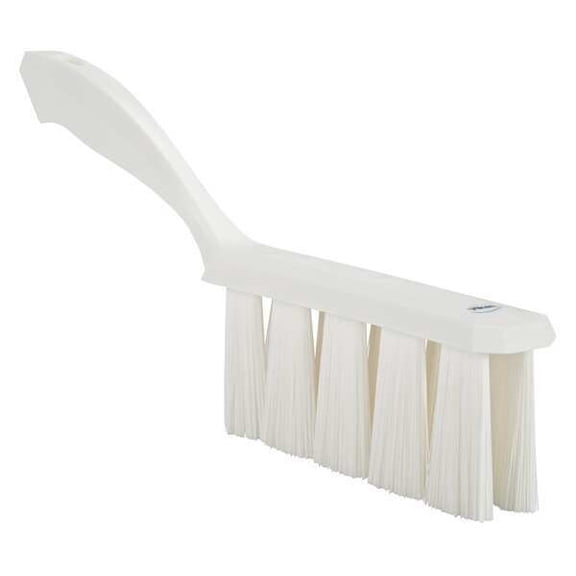 1 1/2 in W Bench Brush, Soft, 7 in L Handle, 6 1/2 in L Brush, White, Plastic, 13 in L Overall