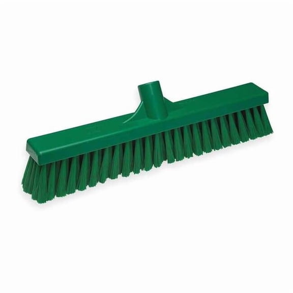 16 in Sweep Face Broom Head, Medium, Synthetic, Green 31792