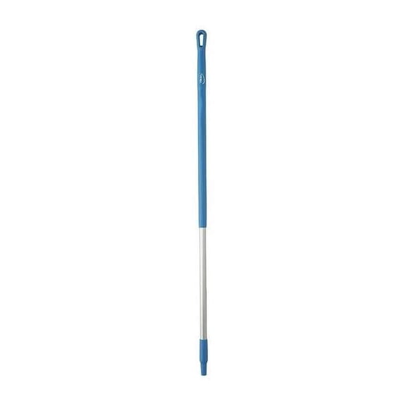 Vikan Color Coded Handle, 1310mm, 1 1/4 in Dia, Blue, Aluminum 29353