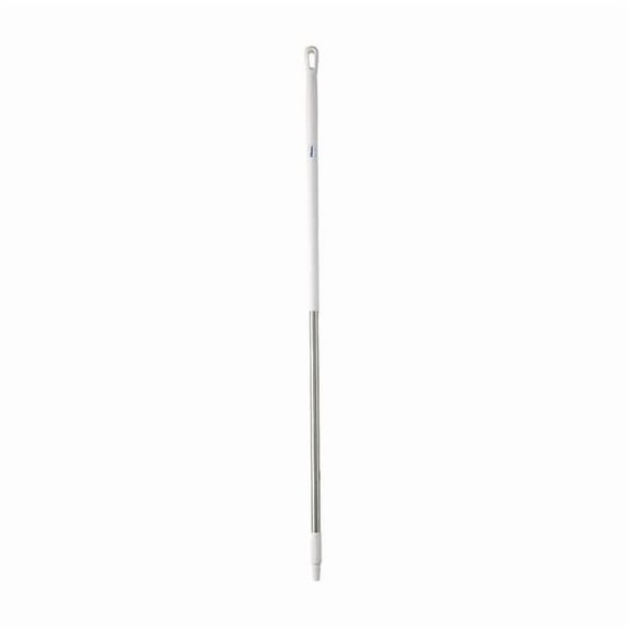 59" Color Coded Handle, 1 1/4 in Dia, White, Aluminum 29375