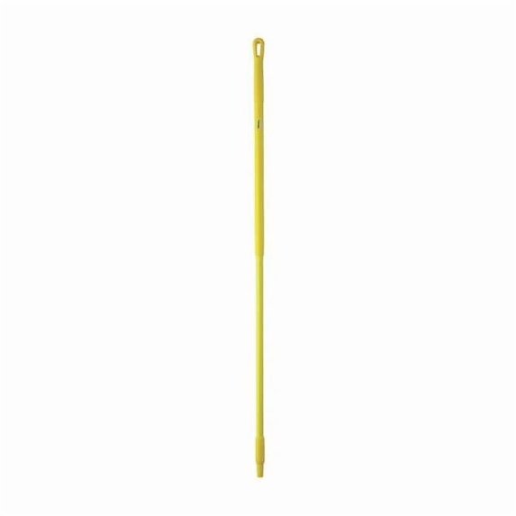 Vikan 59" Color Coded Handle, 1 1/4 in Dia, Yellow, Fiberglass 29386