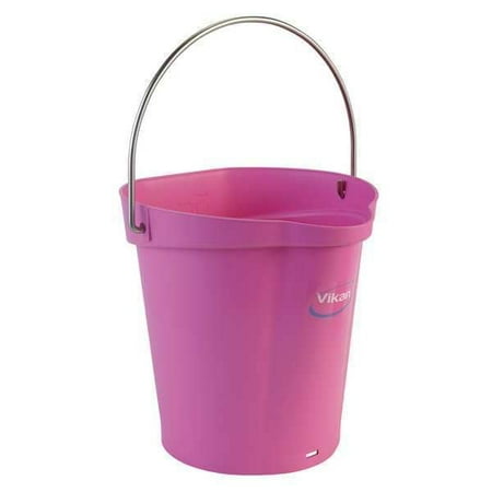 Vikan Hygienic Bucket,1 1/2 gal,Pink 56881