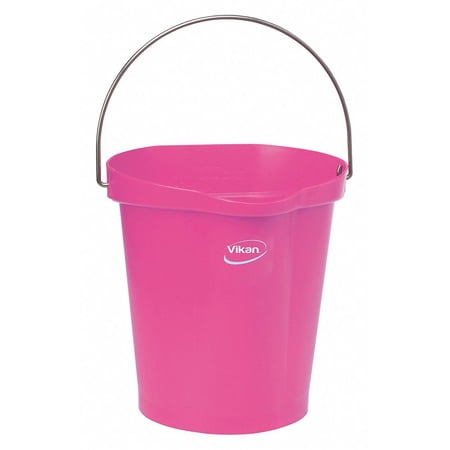 Vikan Hygienic Pail,3 gal.,Pink 56861 56861 ZO-G6059627