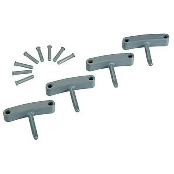 Vikan Wall Bracket Replacement Hooks - Gray (6 Units)