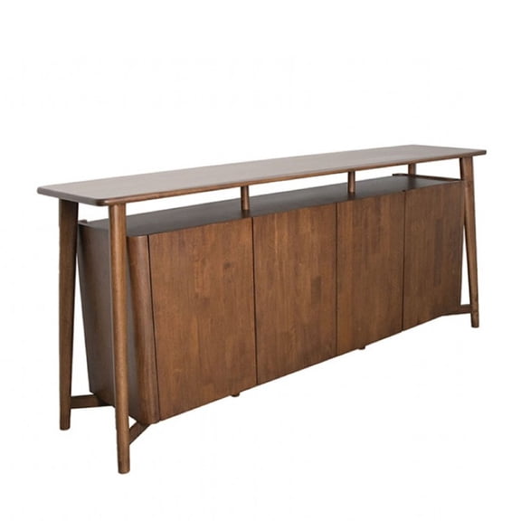 Viki Sideboard Buffet Console, Drawers and 4 Doors, Brown Wood 83 Inch