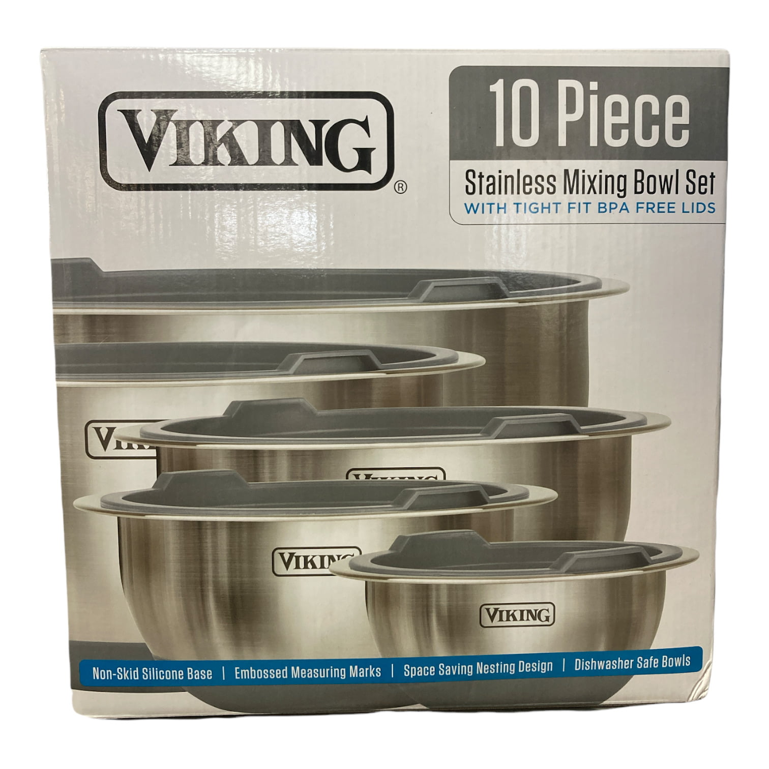VIKING 10 PC STAINLESS MIXING BOWLS – Viking Cooking School