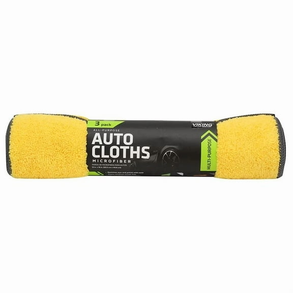 Viking 16 In. L X 12 In. W Microfiber Auto Cleaning Cloth 3 Pk