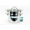 thumbnail image 1 of Viking 3-Ply Stainless Steel Stock Pot, Multi Pot Glass Lid Pasta Insert 8 Quart, 1 of 1