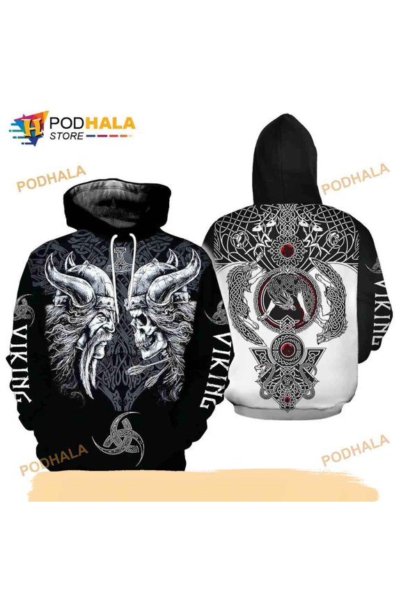 Viking 3D All Over Printed AOP Unisex Hoodie