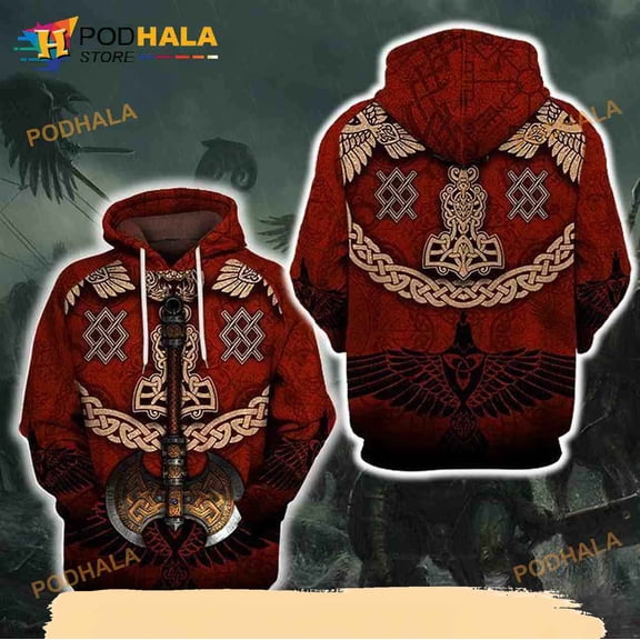 Viking 3D Hoodie T-Shirt