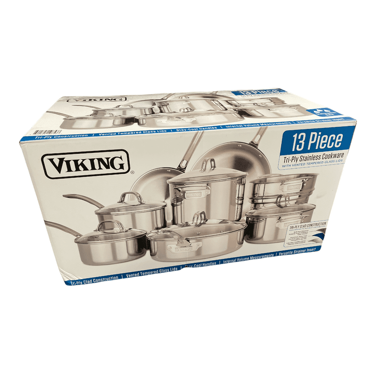 Viking 40011-9993NC 13-Piece Tri-Ply Cookware Set 