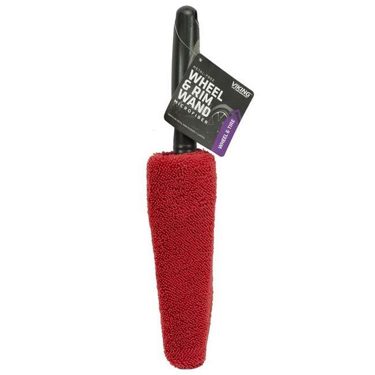 Auto Drive Brand 2 Pack Wooly Material Wheel Brush for Car Cleaning (Red &  Black) 