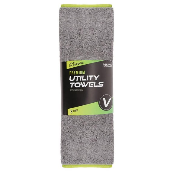 Viking 8064941 16 x 16 in. Microfiber Towel, Gray - Pack of 8