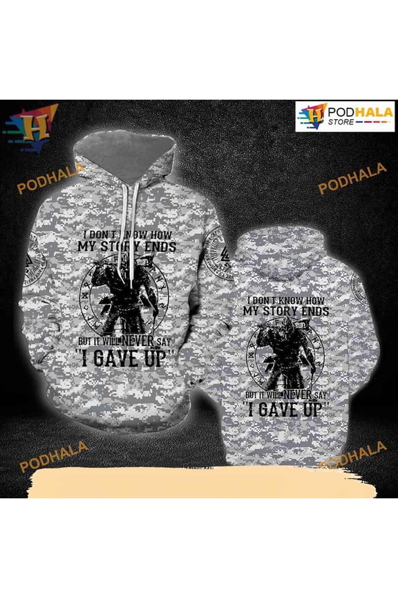 Viking All Over Printed 3D Hoodie T-Shirt