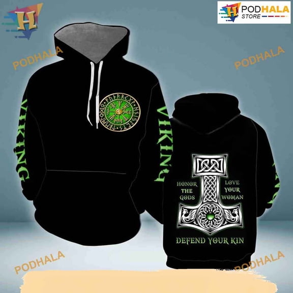 Viking Art All Over Printed 3D Hoodie T-Shirt