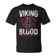 Viking Blood Runs Through My Veins Norwegian Roots Pride TShirt