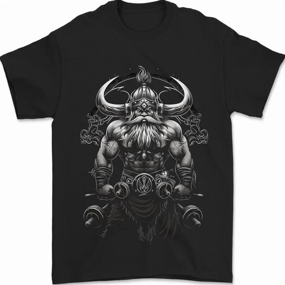 Viking Bodybuilder Gym Fantasy T-Shirt