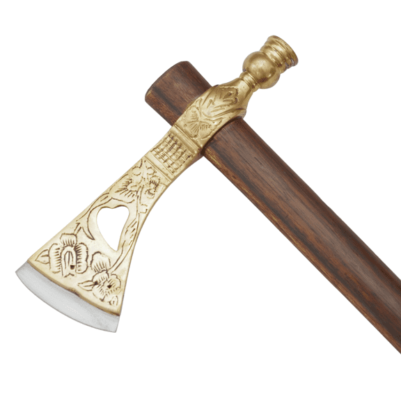 Viking Brass Hatchet | Handmade High Carbon Steel Axe | Nordic Medieval Decor