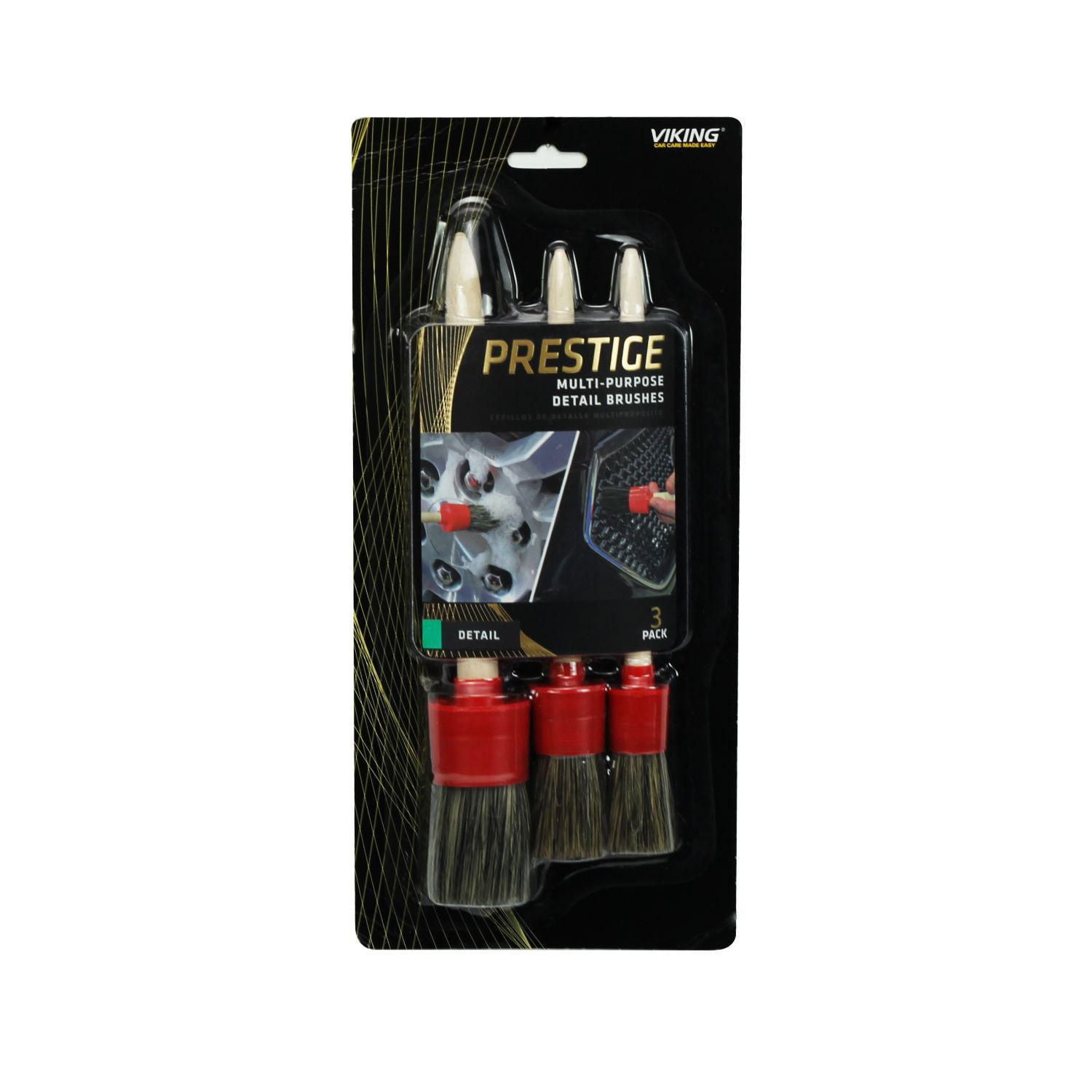 Viking Car Care Prestige Multi Purpose Detail Brushes for Interior and Exterior 3 Pack