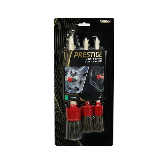 Viking Car Care Prestige Multi Purpose Detail Brushes for Interior and Exterior - 3 Pack