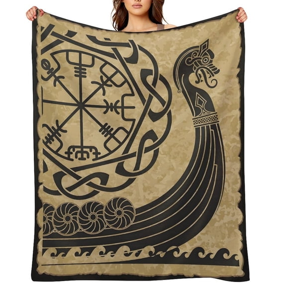 Registent Viking Celtic PatternFlannel Throw Blanket for Pets, Shrink Resistant ...
