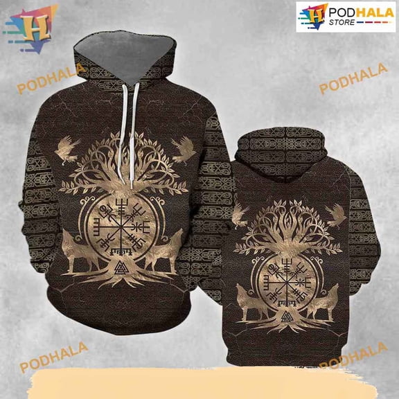 Viking Cloak All Over Printed 3D Hoodie T-Shirt