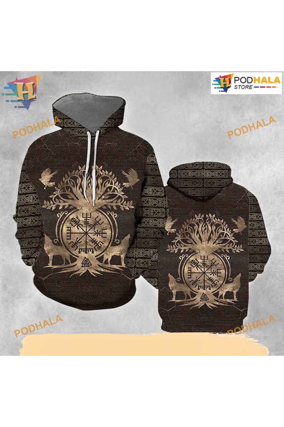 Viking Cloak All Over Printed 3D Hoodie T-Shirt