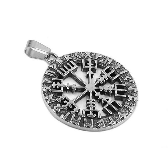 Viking Compass Necklace Stainless Steel Nordic Protection Vegvisir Pendant