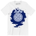 thumbnail image 1 of Viking Compass Symbol Mountains And Moon On Its back Men's T-Shirt, 1 of 4