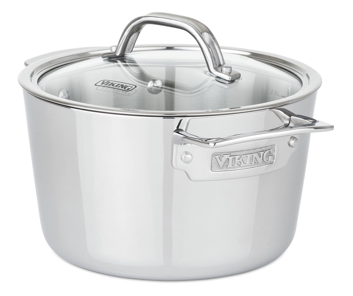 Viking 3.4 Quart Stainless Steel Soup Pot with Glass Lid