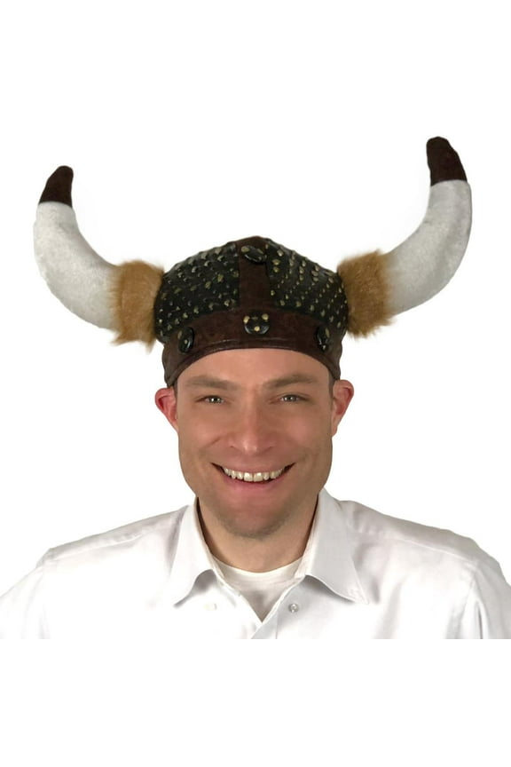 Viking Costume Black Cloth Helmet Hat