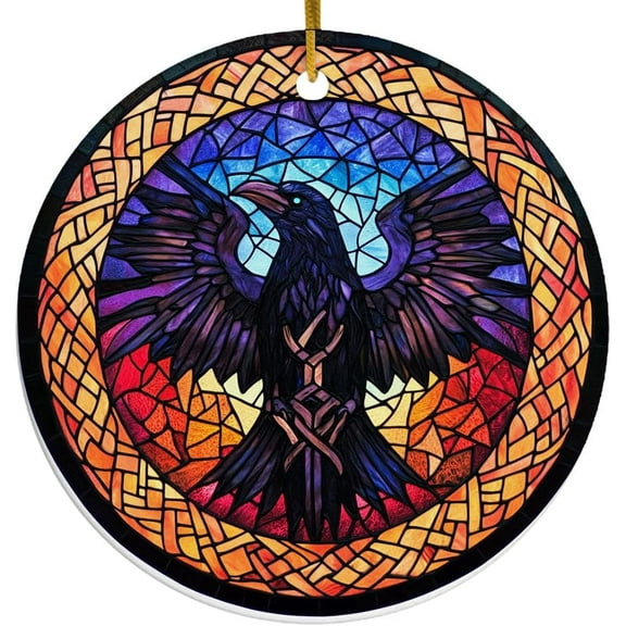 Viking Crow Ornament, Scandinavian Christmas Ornaments 2025, Viking Christmas Ornaments, Celtic Norse Mythology Decor, Christmas Decorations Gifts jVns8e