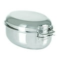 thumbnail image 1 of Viking Culinary 3-Ply Stainless Steel Oval Roaster with Metal Induction Lid and Rack, 8.5 Quart, 1 of 4