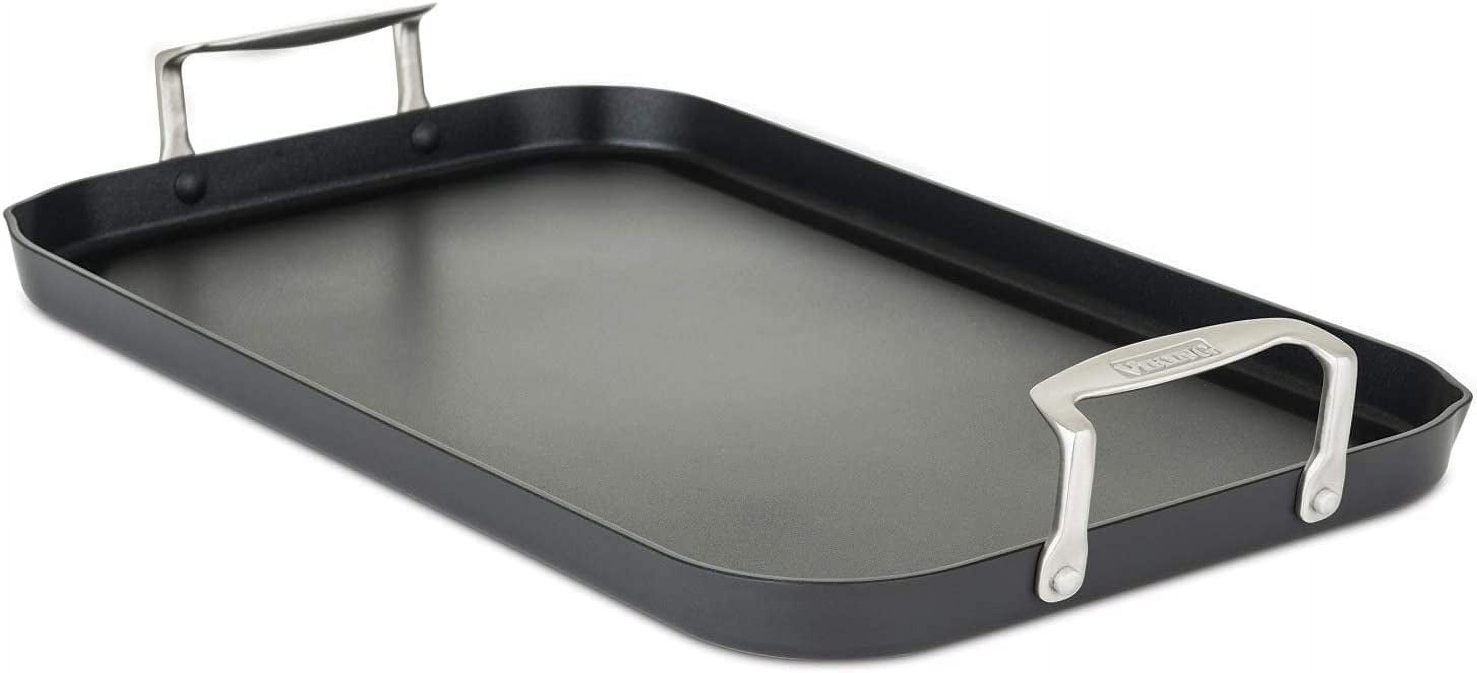 Viking Culinary Hard Anodized Nonstick Double Burner Griddle, Ergonomic