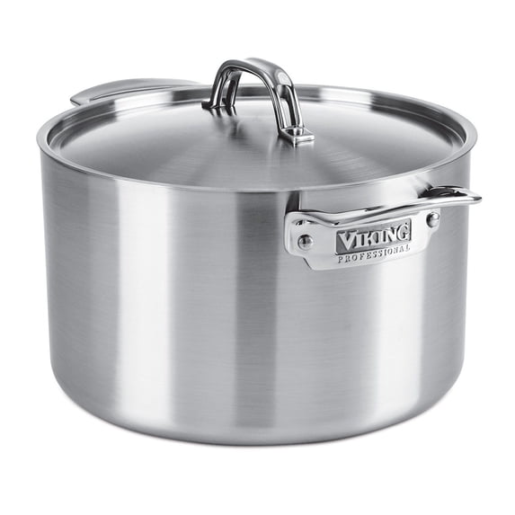 Viking Culinary Professional 5-Ply Stainless Steel Stock Pot with Lid, 8 Quart