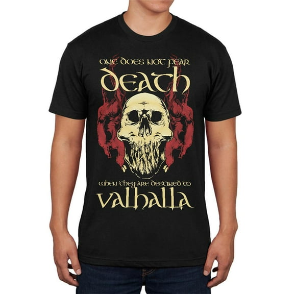 Viking Death Valhalla Black Adult Soft T-Shirt - 2X-Large