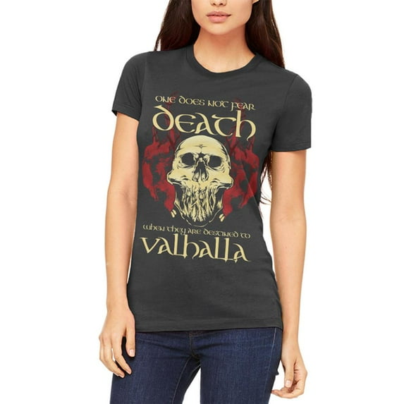 Viking Death Valhalla Juniors Soft T Shirt Asphalt SM
