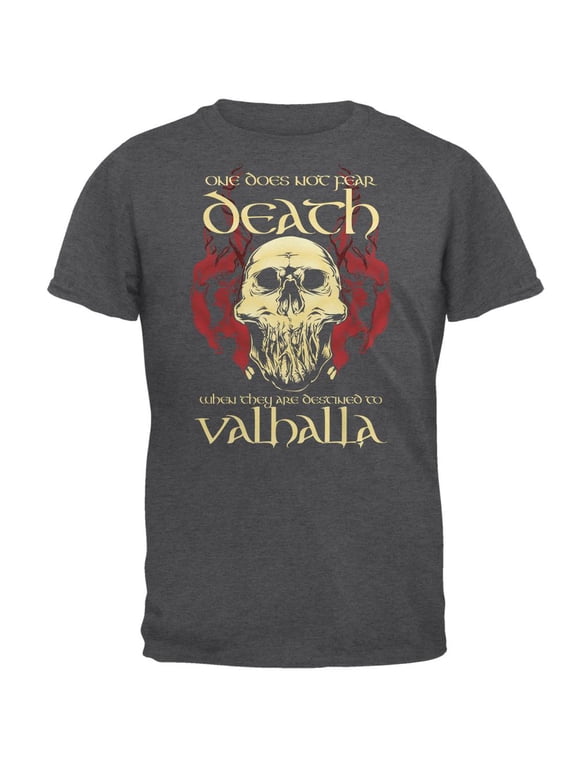 Viking Death Valhalla Mens T Shirt Dark Heather LG