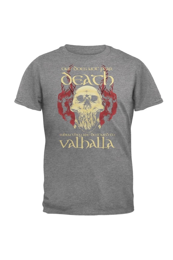 Viking Death Valhalla Mens T Shirt Graphite X-LG