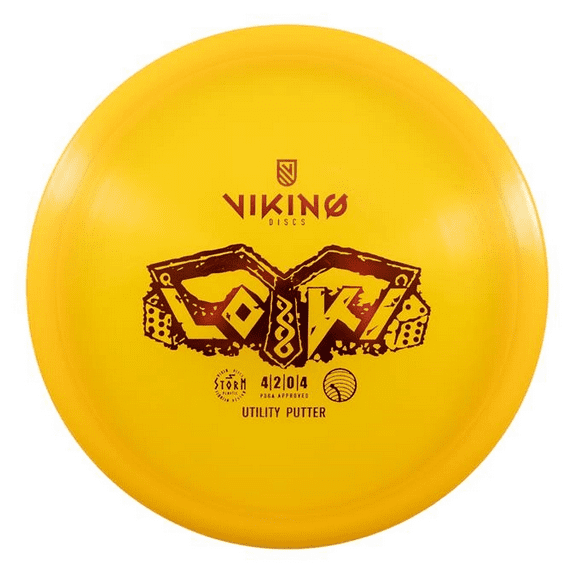 Viking Discs Loki - Overstable, Beaded Disc Golf Midrange. Premium Srorm Plastic (Yellow)